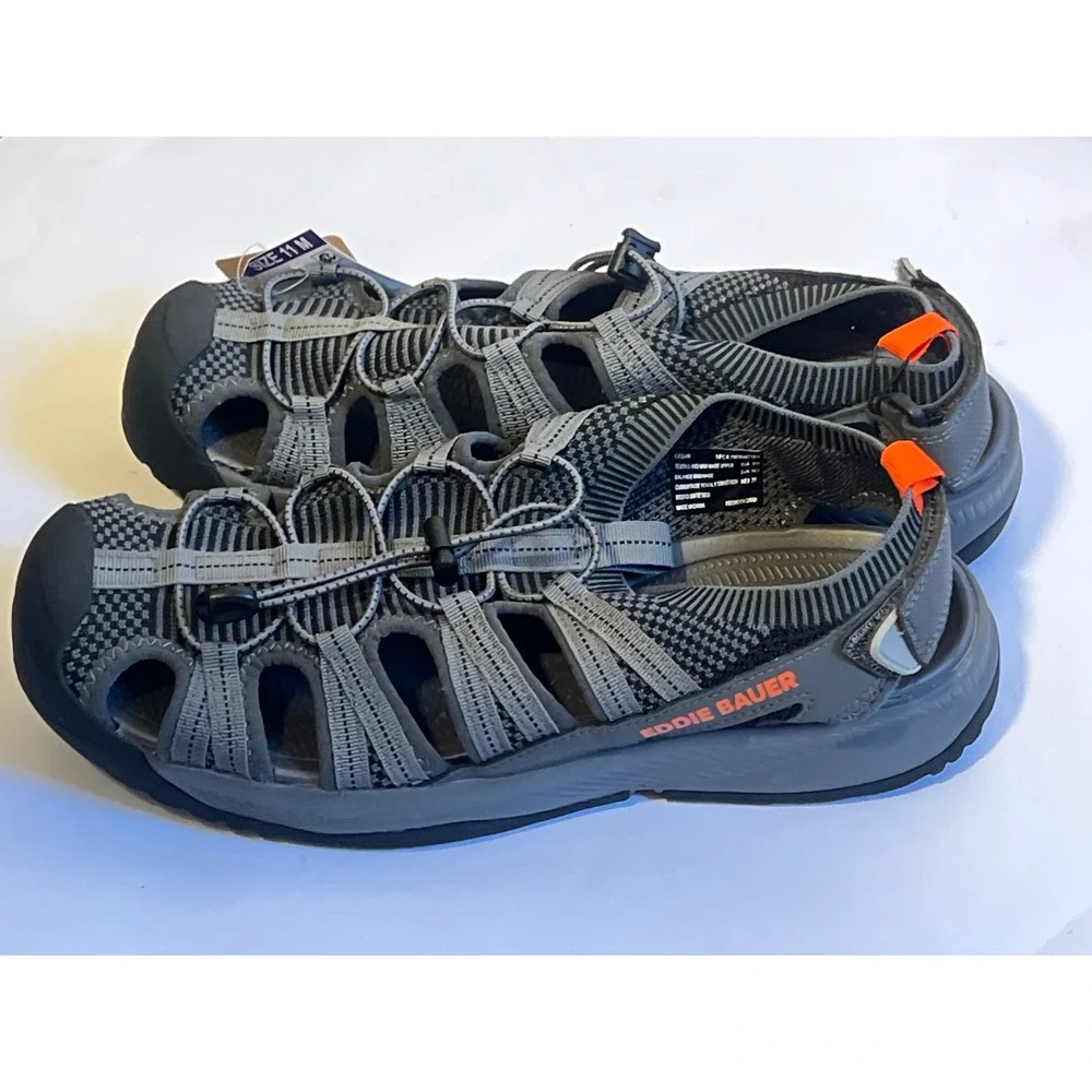 Eddie Bauer Cedar Mens Gray Water Sandals Hiking Sport Shoes Size 11 NEW